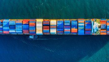 Ship carrying cargo